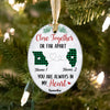 Personalized Long Distance Close Together Oval Ornament AG184 30O34 1