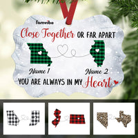 Personalized Long Distance Close Together Benelux Ornament AG186 30O34 thumb 1