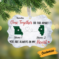 Personalized Long Distance Close Together Benelux Ornament AG186 30O34 thumb 1