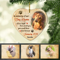 Personalized Dog Memo In Our Heart Ornament AG181 95O57 thumb 1