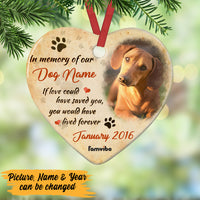 Personalized Dog Memo In Our Heart Ornament AG181 95O57 thumb 1
