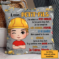 Personalized French Gift For Grandson Excavators Construction Machines Pillow  30733 thumb 1