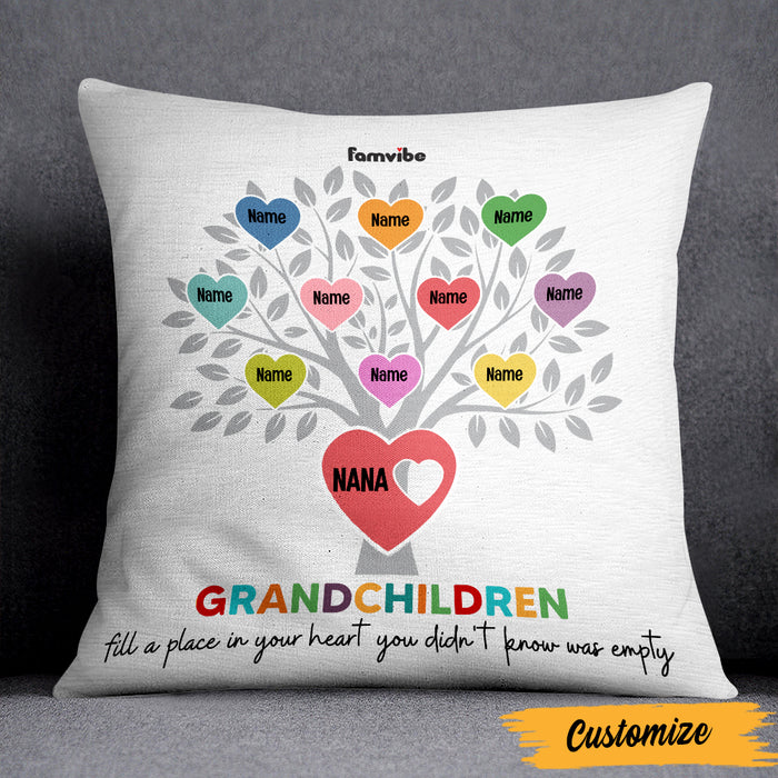 Personalized Mom Grandma Heart Pillow AG183 95O47 (Insert Included) 1