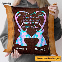 Personalized Deer Couple Hunting Pillow NB274 30O47 thumb 1