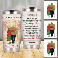 Personalized Couple Fall Steel Tumbler AG187 30O53 thumb 1
