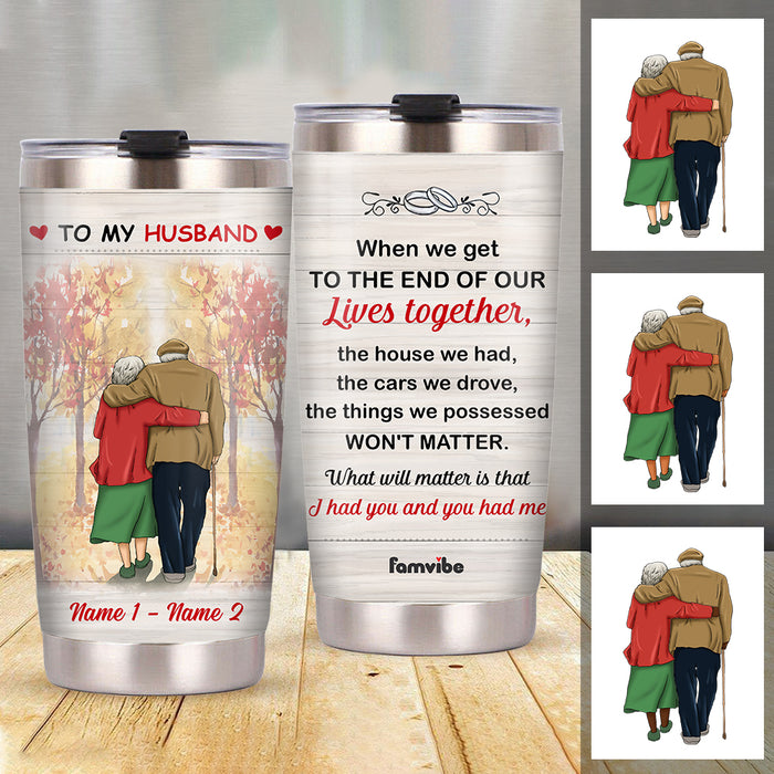 Personalized Couple Fall Steel Tumbler AG187 30O53 1