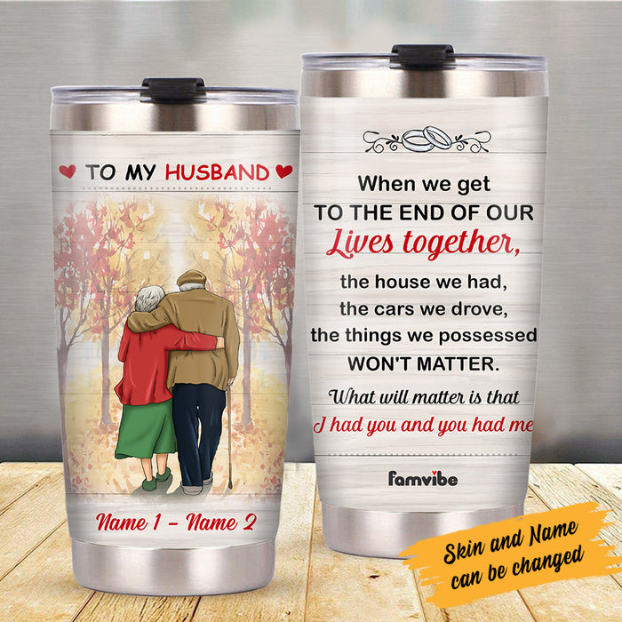 Personalized Couple Fall Steel Tumbler AG187 30O53 1