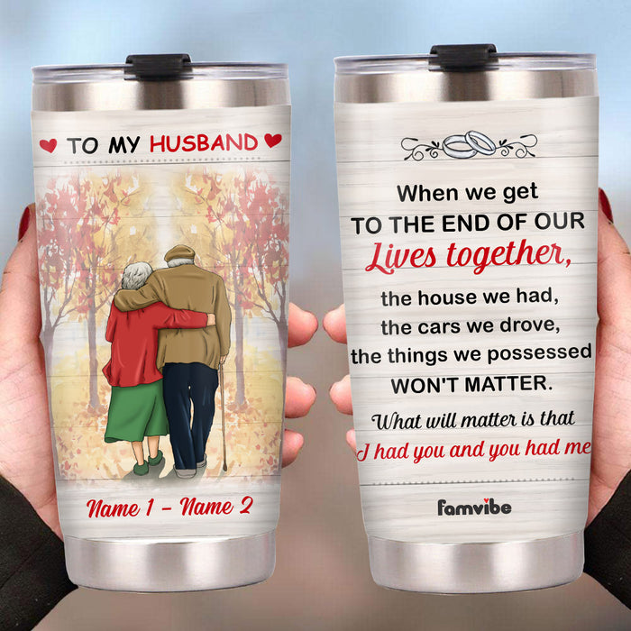 Personalized Couple Fall Steel Tumbler AG187 30O53 1
