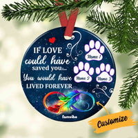 Personalized Dog Memo Lived Forever Circle Ornament AG183 81O34 thumb 1