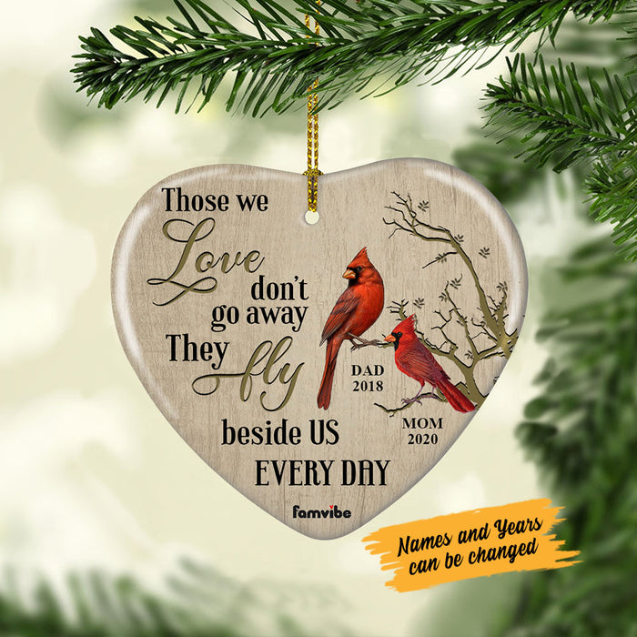 Personalized Cardinal Memo Love Fly Heart Ornament AG185 81O58 1