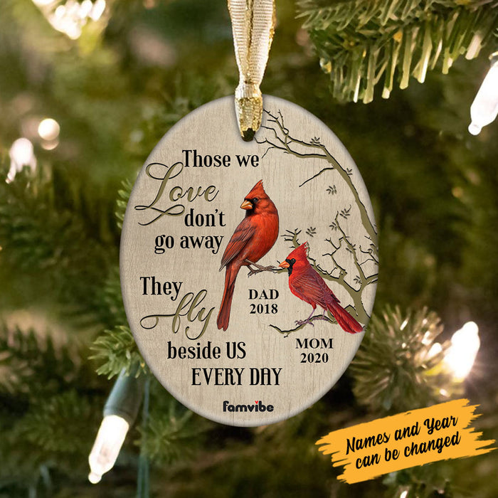Personalized Cardinal Memo Love Fly Oval Ornament AG187 81O58 1