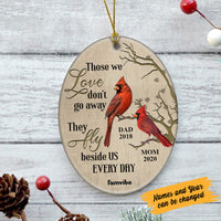 Personalized Cardinal Memo Love Fly Oval Ornament AG187 81O58 thumb 1