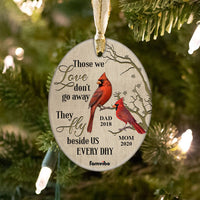 Personalized Cardinal Memo Love Fly Oval Ornament AG187 81O58 thumb 1
