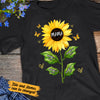 Personalized Mom Grandma Sunflower T Shirt AG185 95O53 1