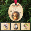 Personalized Dog Memo In Our Heart Oval Ornament AG183 95O57 1