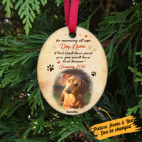 Personalized Dog Memo In Our Heart Oval Ornament AG183 95O57 thumb 1
