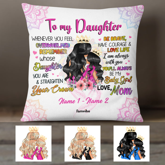 Personalized Mom And Daughter Princess Pillow AG188 30O36 (Insert Included) 1