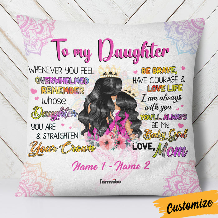 Personalized Mom And Daughter Princess Pillow AG188 30O36 (Insert Included) 1
