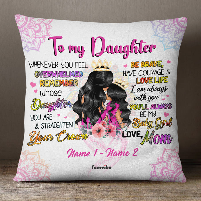 Personalized Mom And Daughter Princess Pillow AG188 30O36 (Insert Included) 1