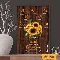 Personalized Mom Grandma Sunflower Poster AG197 30O47 thumb 1