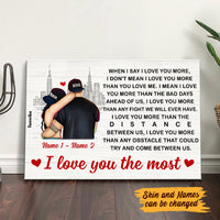 Personalized Couple Love You More Poster AG196 30O53 thumb 1
