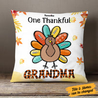 Personalized Fall Thanksgiving  Grandma Turkey Pillow AG195 85O58 (Insert Included) thumb 1