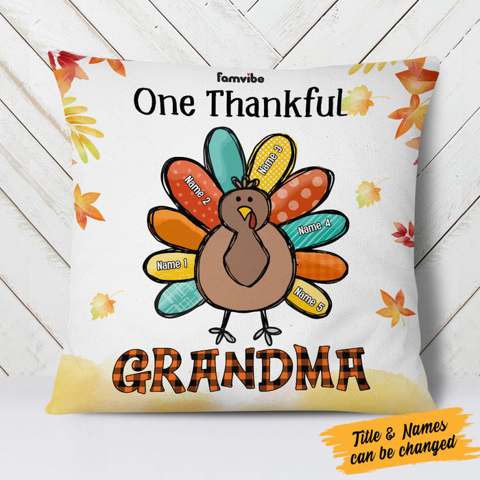 Personalized Fall Thanksgiving  Grandma Turkey Pillow AG195 85O58 (Insert Included) 1