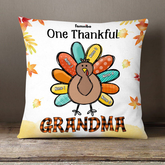 Personalized Fall Thanksgiving  Grandma Turkey Pillow AG195 85O58 (Insert Included) 1