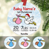 Personalized Baby First Christmas Stork Circle Ornament AG195 85O53 1