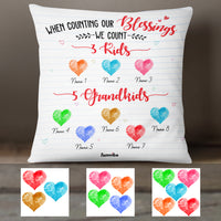 Personalized Mom Grandma Count Our Blessings Pillow AG194 95O36 (Insert Included) thumb 1