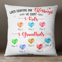 Personalized Mom Grandma Count Our Blessings Pillow AG194 95O36 (Insert Included) thumb 1