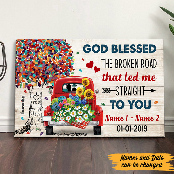 Personalized Couple Truck God Blessed Poster AG198 30O47 1