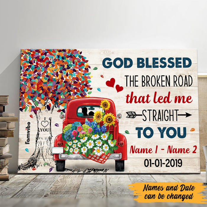 Personalized Couple Truck God Blessed Poster AG198 30O47 1