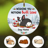 Personalized Dog Wish Nothing  Butt Love Circle Ornament AG251 24O57 1