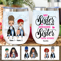 Personalized Funny Friends Sisters Wine Tumbler AG192 24O47 thumb 1