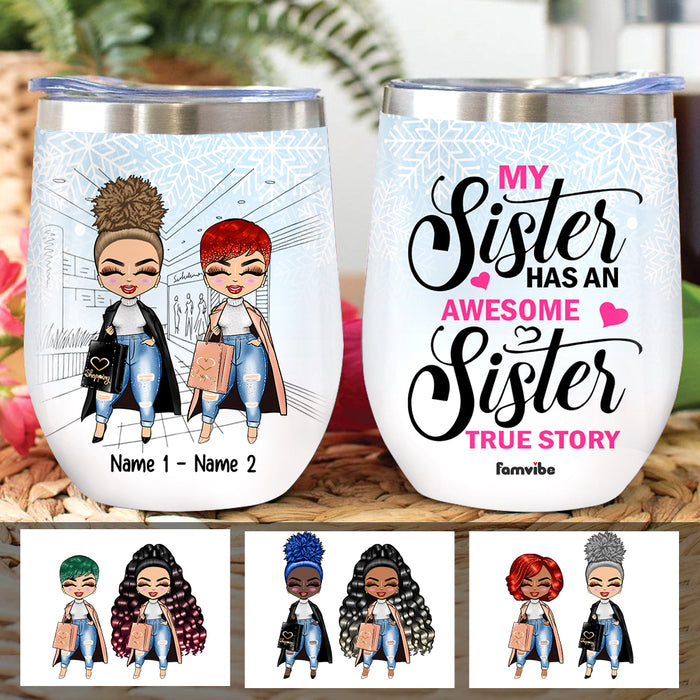Personalized Funny Friends Sisters Wine Tumbler AG192 24O47 1