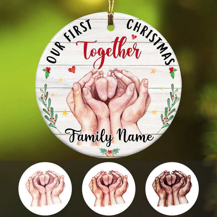 Personalized Our First Christmas Together Circle Ornament AG261 23O57 1