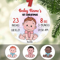 Personalized Baby First Christmas Circle Ornament AG201 85O34 thumb 1