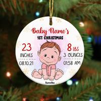 Personalized Baby First Christmas Circle Ornament AG201 85O34 thumb 1