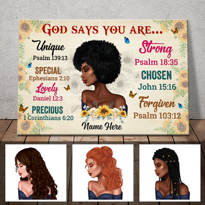 Personalized BWA God Says Poster AG201 95O57 1