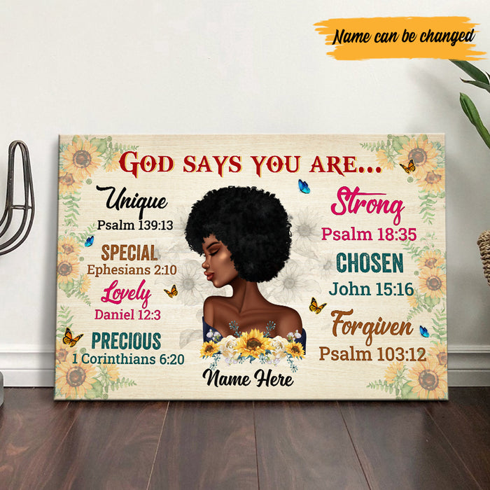 Personalized BWA God Says Poster AG201 95O57 1