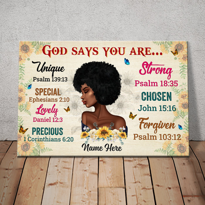 Personalized BWA God Says Poster AG201 95O57 1