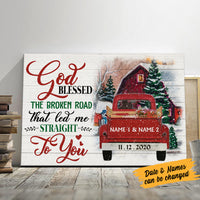 Personalized Red Truck Couple Christmas Poster AG201 87O36 thumb 1