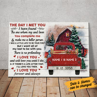 Personalized Red Truck Couple Christmas Poster AG202 87O36 thumb 1