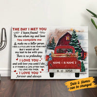 Personalized Red Truck Couple Christmas Poster AG202 87O36 thumb 1