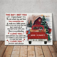Personalized Red Truck Couple Christmas Poster AG202 87O36 thumb 1