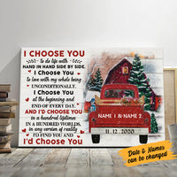 Personalized Red Truck Couple Christmas Poster AG203 87O36 thumb 1