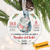 Personalized Elephant Baby First Christmas Spanish Circle Ornament AG211 67O57 1