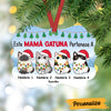 Personalized Christmas Cat Mom Gata Mamá Benelux Ornament AG211 65O47 1