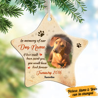 Personalized Dog Memo In Our Heart Star Ornament AG211 95O57 thumb 1